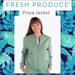 Fresh Produce Priya Bomber Jacket in “Lagoon” NWT